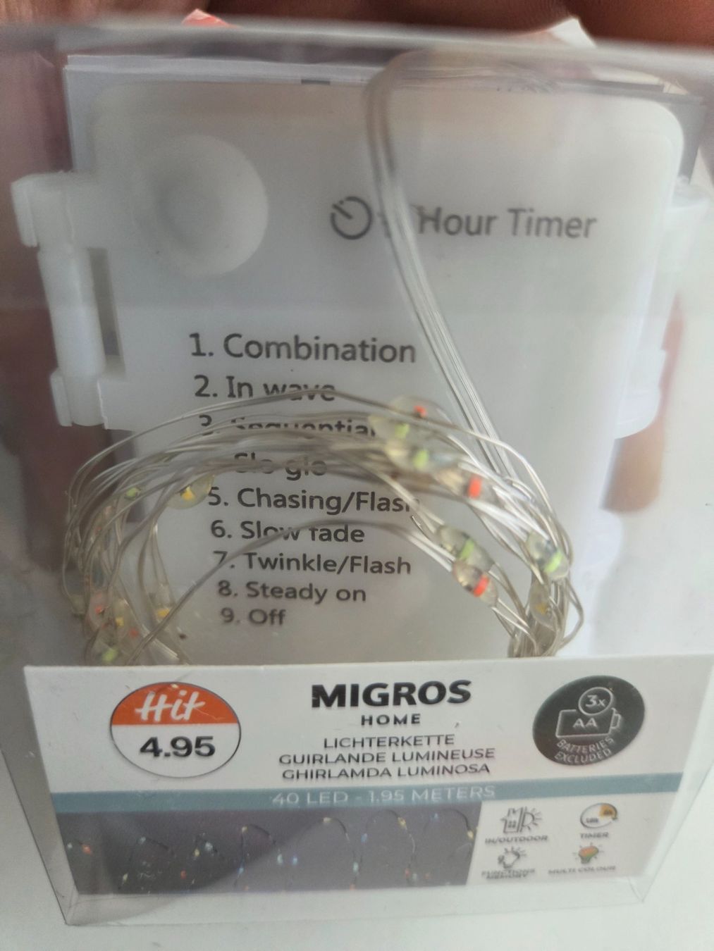 Ghirlande e barre luminose: Lichterkette 195cm, verschiedene Modi 40 LED – Nuovo e nell'imballaggio originale da Zürich venduto da Alibaba1234 1