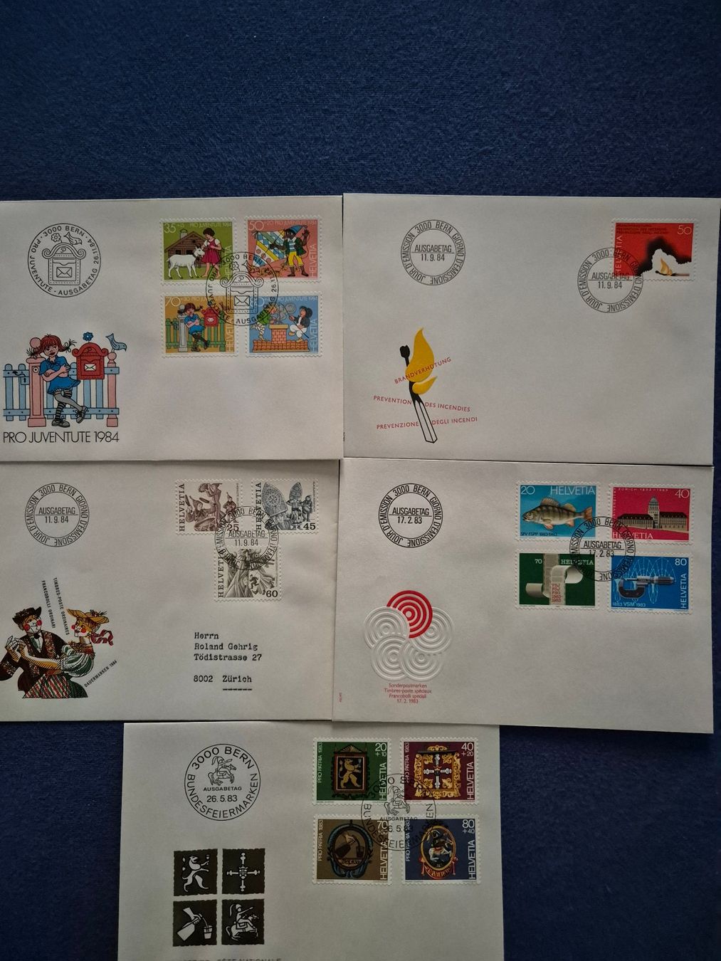 Alle Briefmarken: Ersttagsbriefe CH – Gebraucht aus Steinhausen von Scrashel