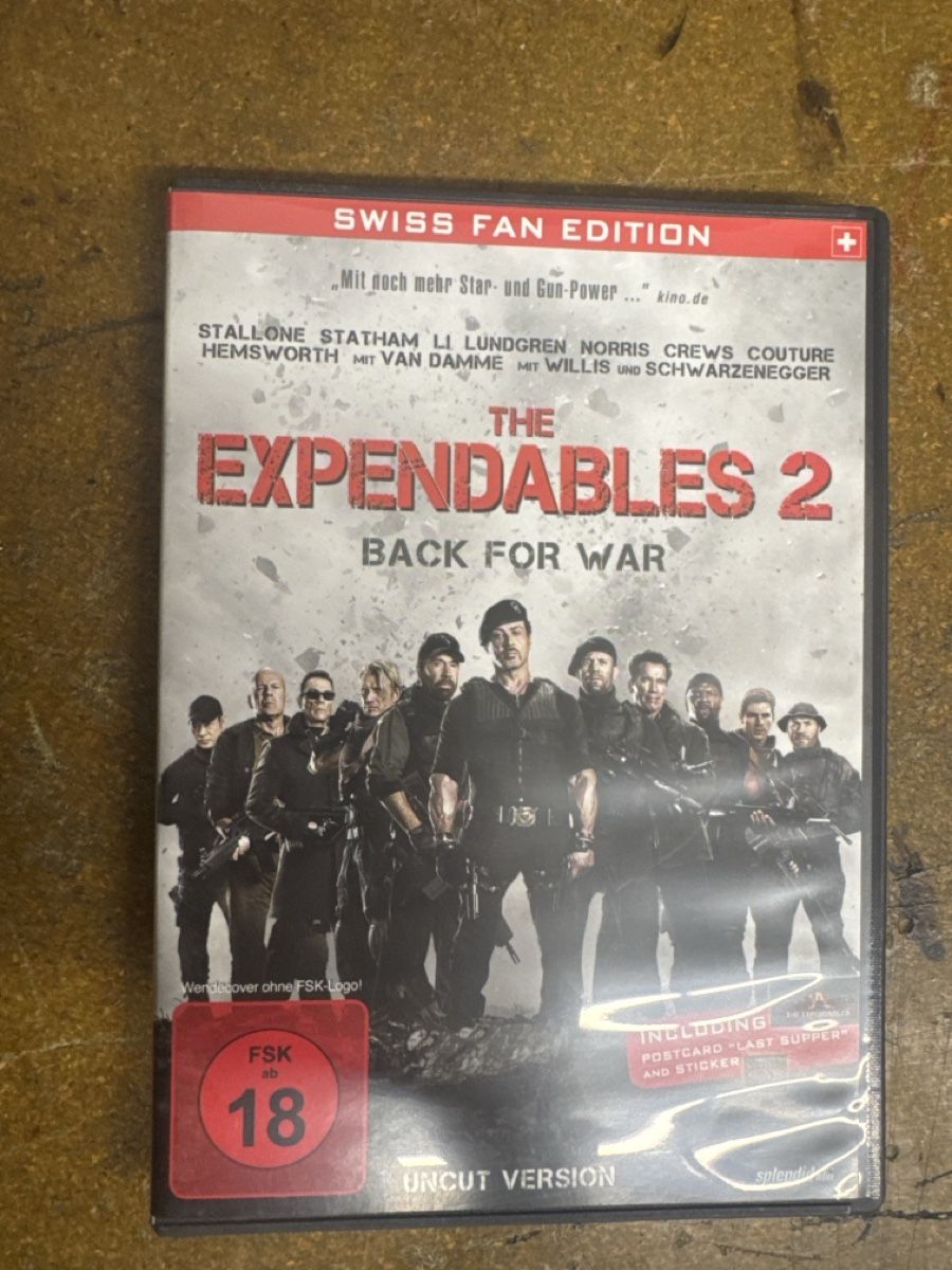 Tutti i DVDs: DVD The Expendables 2 – Usato da Romanshorn venduto da Donkaej21