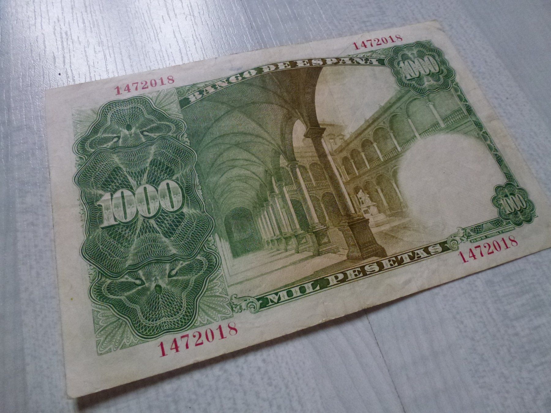 Banconote: Spanien ++ 1000 Pesetas 19. Feb. 1946 – Usato da Walkringen venduto da Casablanca777 3