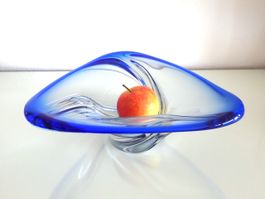 Glas Schale Vintage Verre Art Vannes France Wie Murano Swirl