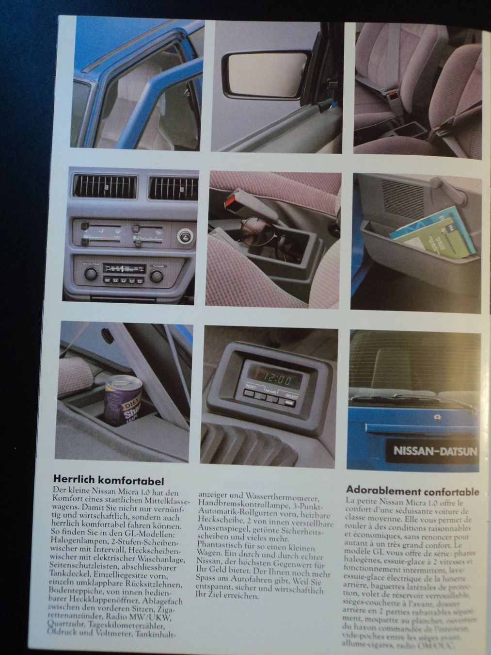 Nissan Documenti: Prospekt Nissan Micra 1983 – Usato da Schwarzenburg venduto da modelCARama 4