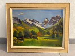 49 x 39/ Karl Speck/ Öl Gemälde Berglandschaft Schweiz