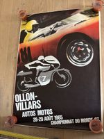 Affiche championnats du monde auto-moto Ollon-Villars 1965