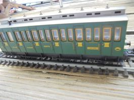 HO Fleischmann Modellbahn Wagen DR grün 3 Klasse Lüp 14 cm