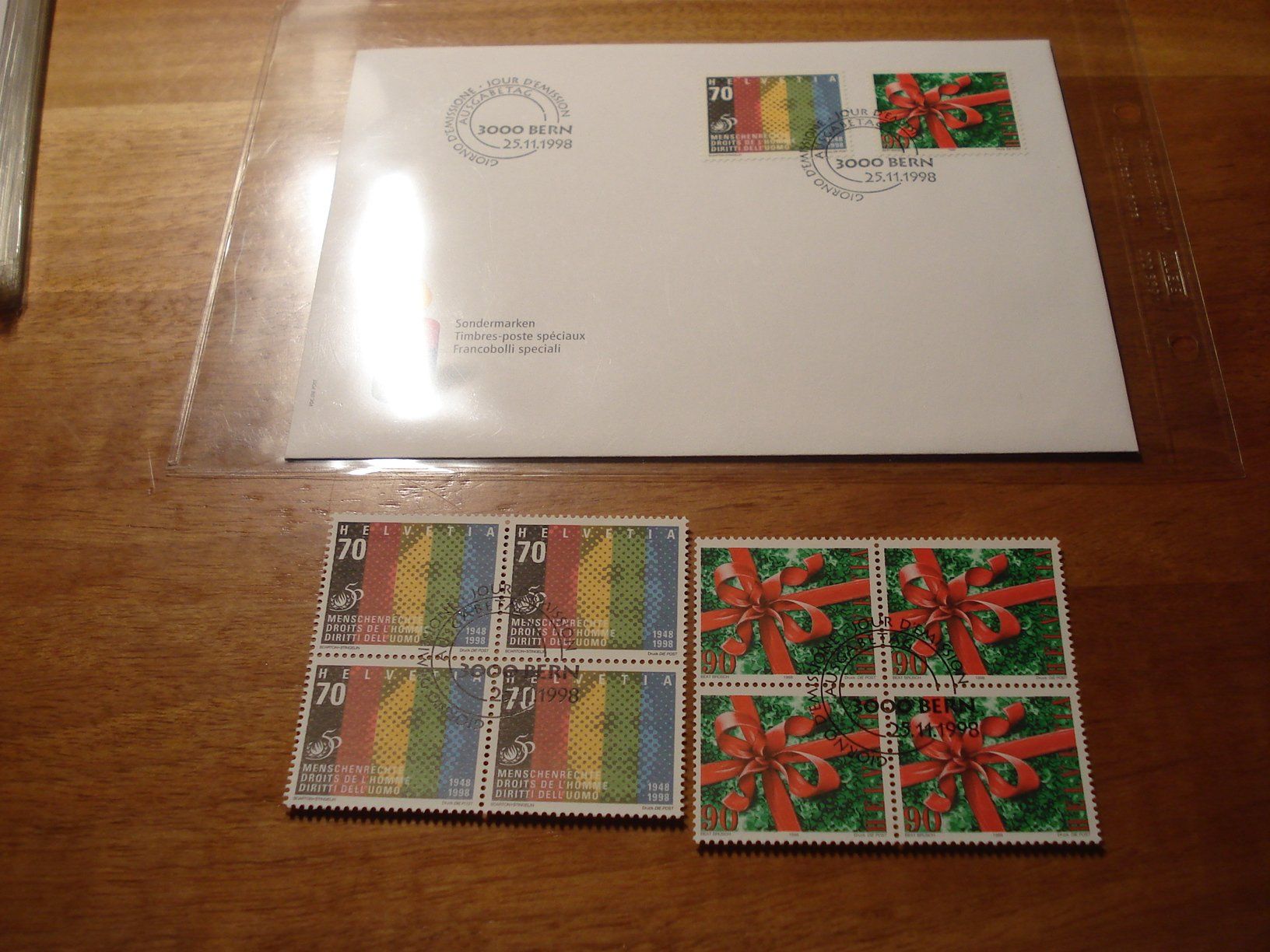 Tutti i francobolli: Satz Sondermarken 1998, FDC + 4ererblocks ET-o – Usato da Niederwil AG venduto da morostahu 1