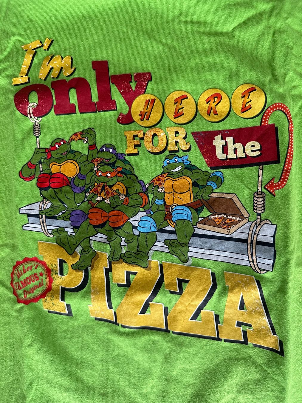 T-shirt: Turtles T-Shirt 'I'm only here for the Pizza' – Nuovo (secondo la descrizione) da Dierikon venduto da Butcherboy 1