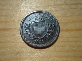 (H3) 1 Rappen 1876 VZ