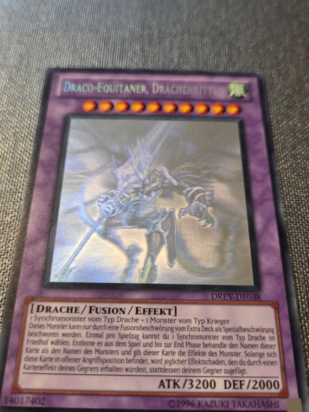 Yugioh Carte collezionabili: Draco-Equitaner, Drachenritter;  DREV-DE038; Ghost Rare – Usato da Zürich venduto da tim_2tmx 1