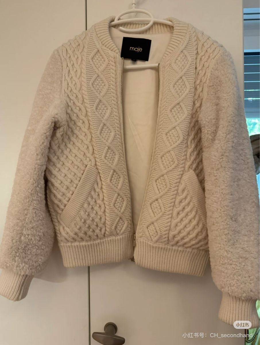 Maje Giacche: Maje Cable Knit & Wool Winter Bomber Jacket – Nuovo (secondo la descrizione) da Bern venduto da CH_secondhand 1