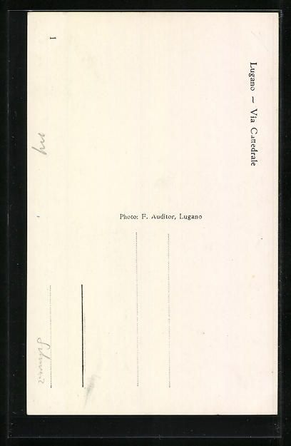 Cartoline postali: AK Lugano, Via Cattedrale – Usato da Berlin venduto da bartko-reher 1