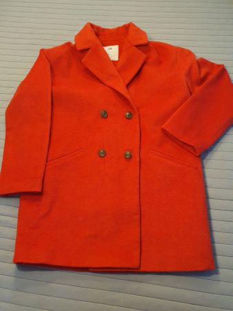 Wolljacke/Mantel rot neu  La Redoute Gr.138-140 Mädchen 625g