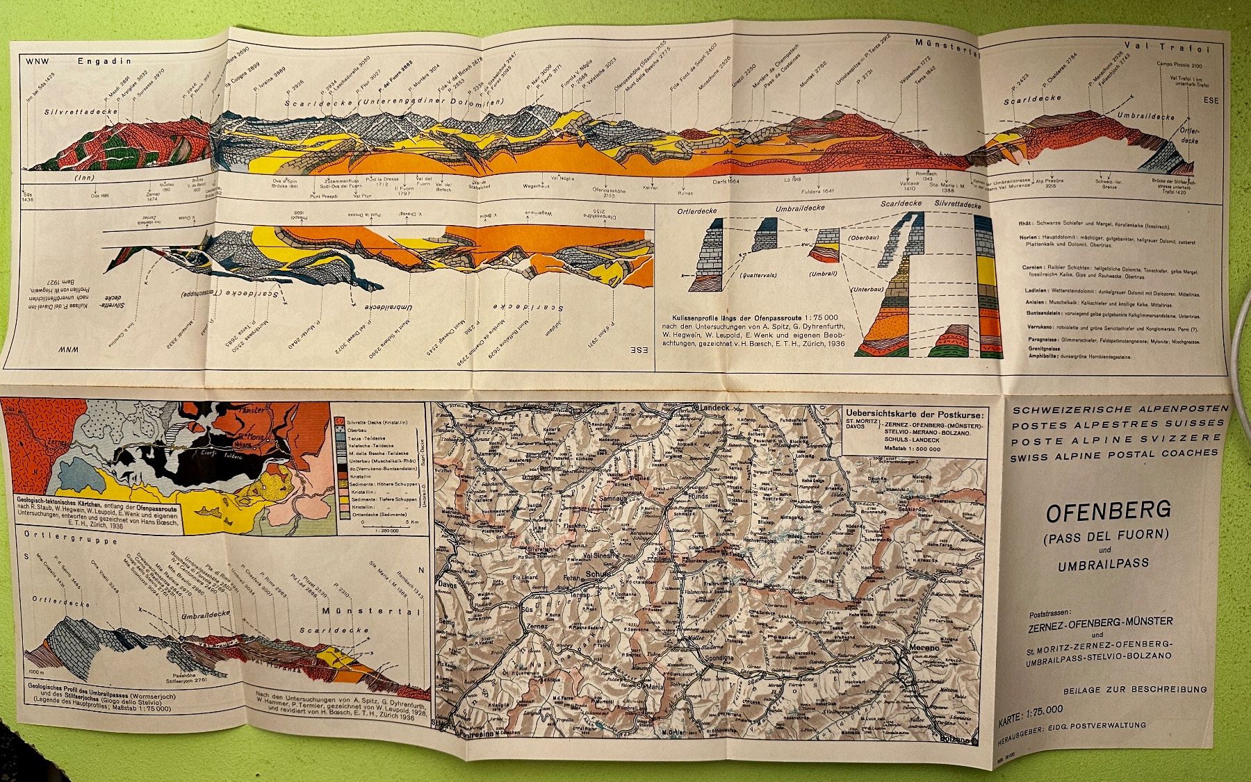 Libri: Schweizerische Alpenposten: Ofenberg / Umbrail 1936 – Usato da Zürich venduto da allp 9