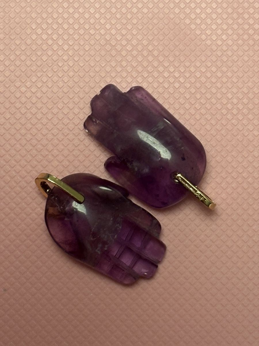 Ciondoli: Amethyst Fatima Hand Pendant  – Nuovo (secondo la descrizione) da Nyon venduto da Avido_Dollars 3