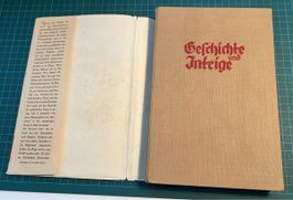 Geschichte und Intrige. Buch aus 1940.