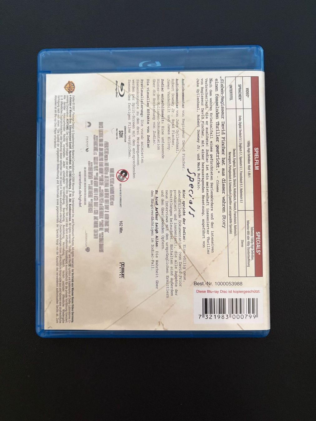 Alle DVDs: Zodiac – Blu-ray – Gebraucht aus Winterthur von Bruce_Wayne_22 1