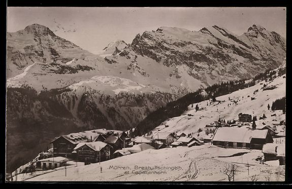 Cartoline postali: Mürren, Breith, Tschingelb et Gspaltenh – Usato da Berlin venduto da bartko-reher