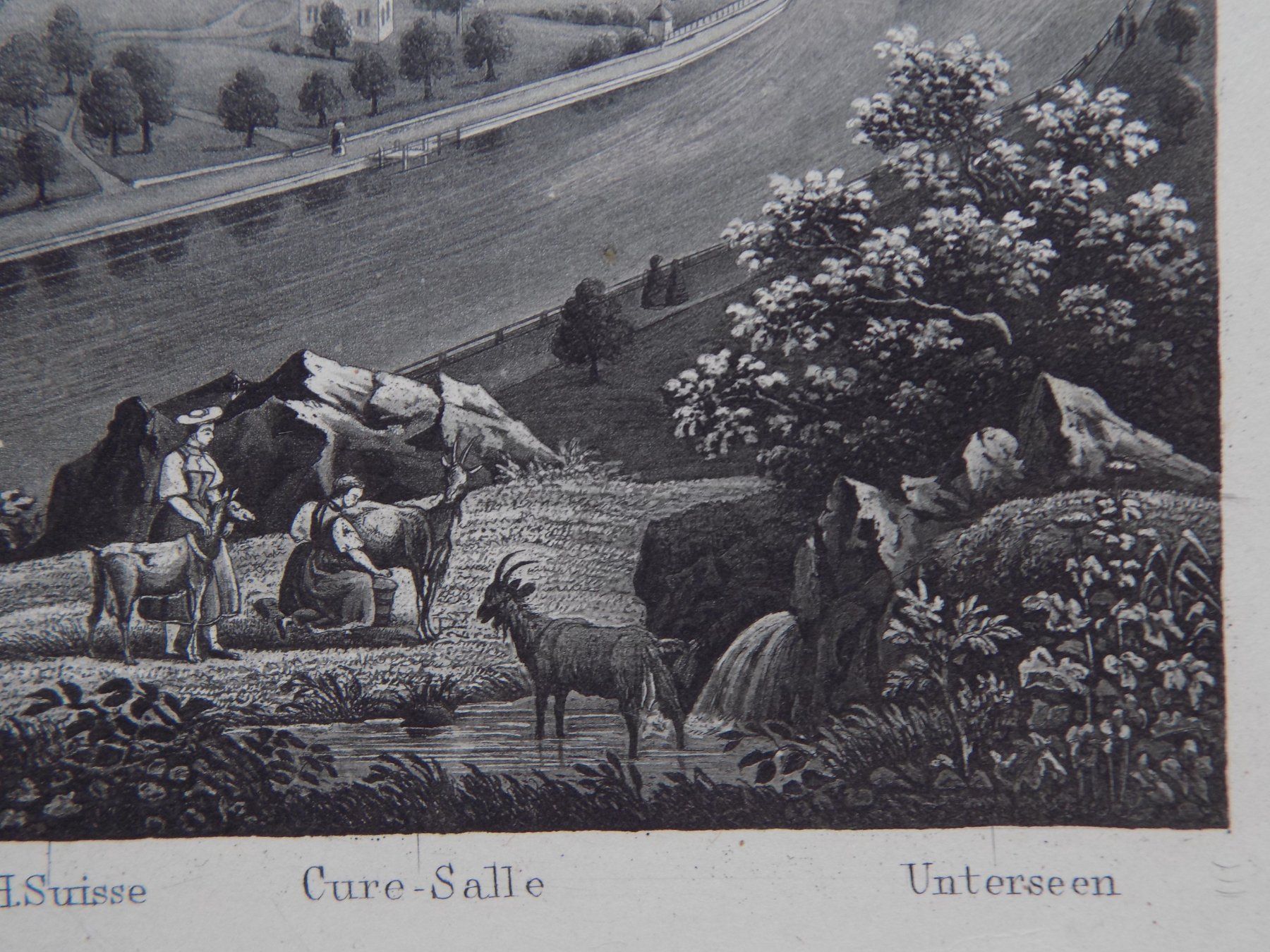 Gravures: Interlaken feine Ansicht von Dikenmann – D'occasion à Risch par Rischli15 5