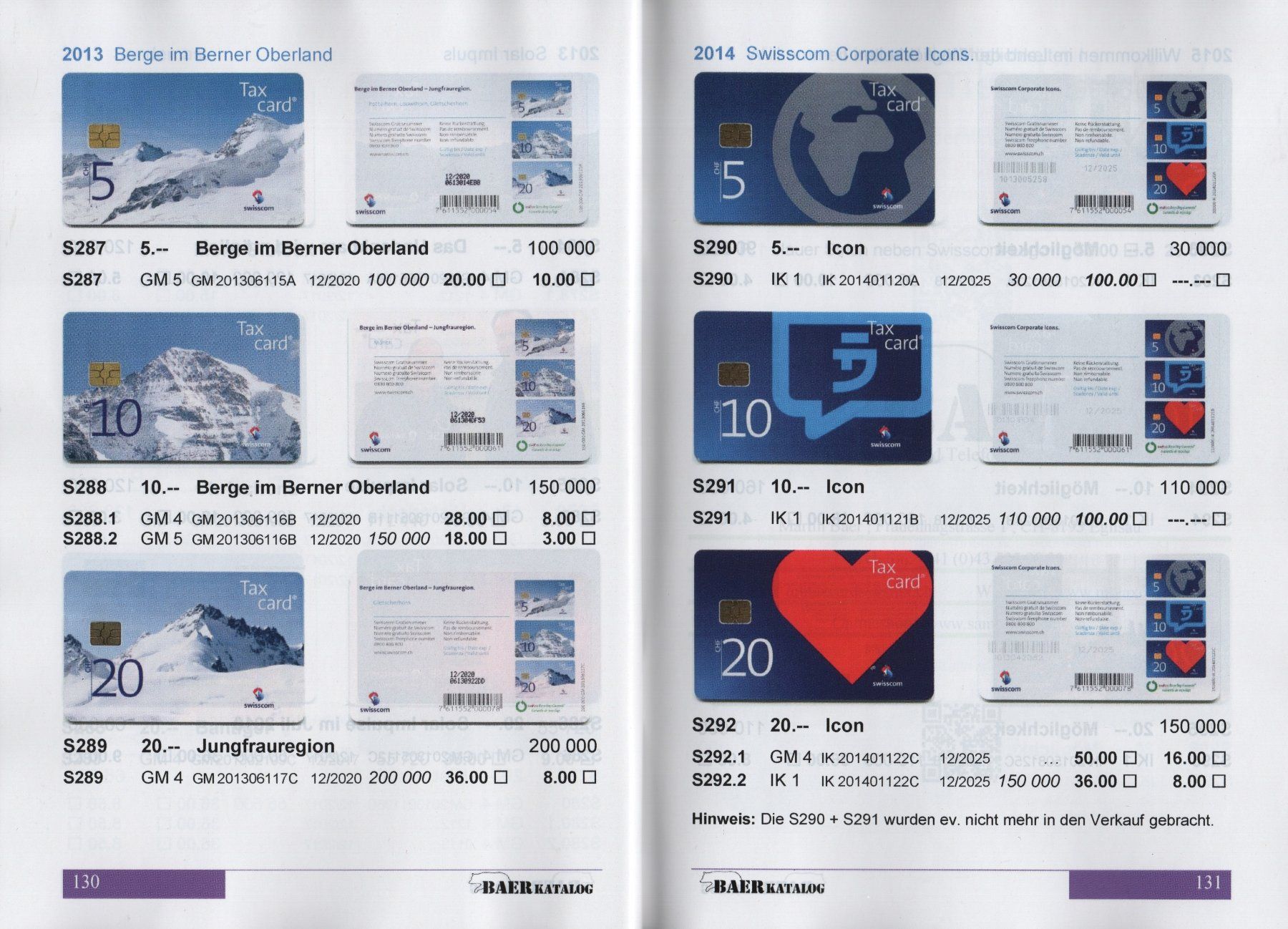 Swisscom Schede telefoniche: Schweizer Schalter-Taxcard KATALOG 1982 - 2020 – Nuovo (secondo la descrizione) da Eglisau venduto da Chperfins 5