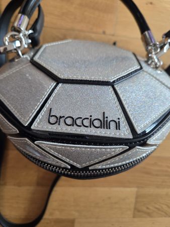 Braccialini Handtasche Diamant Form silber Zustand wie NEU