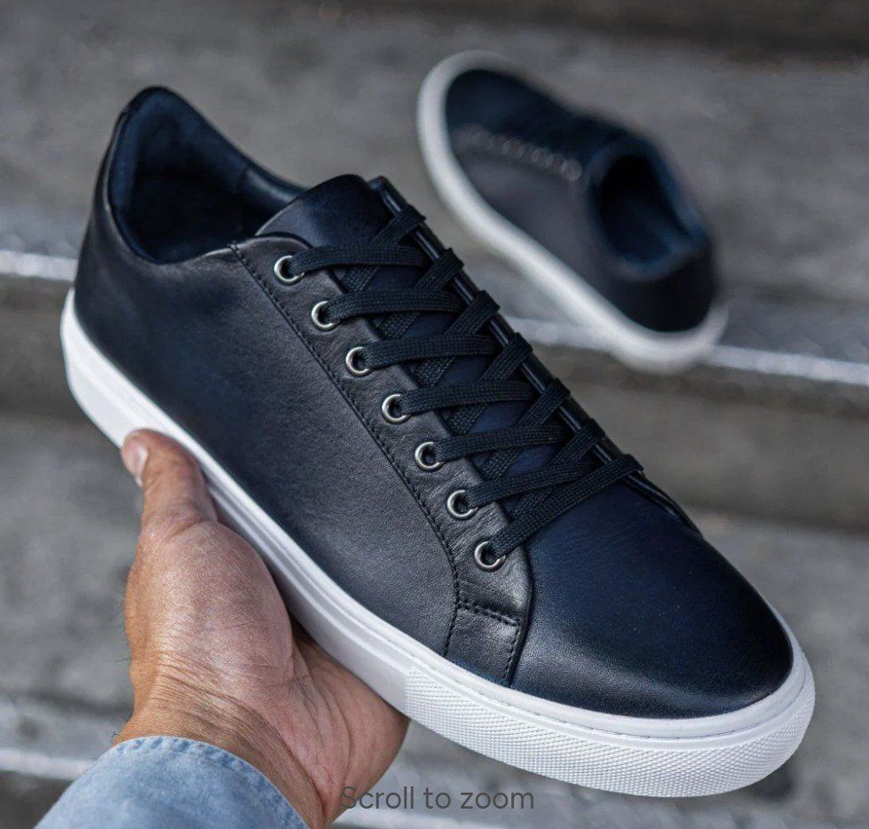 Scarpe da uomo: BLAUE LEDERSCHUHE Grösse 8.5 US -> EU 41 – Nuovo e nell'imballaggio originale da Münsingen venduto da .Ricardo.
