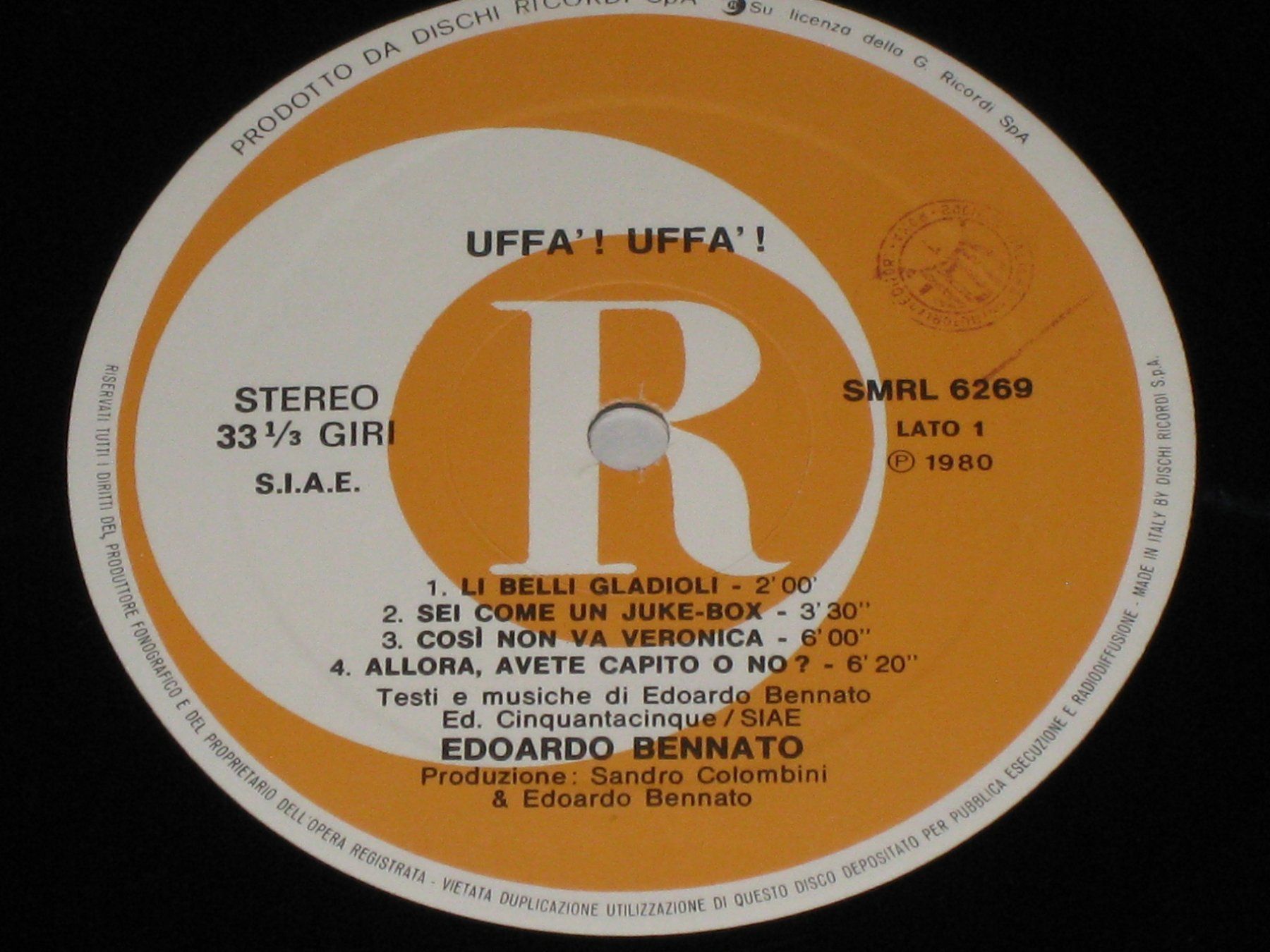Dischi in vinile: LP - EDOARDO BENNATO - UFFA! UFFA! – Usato da Steckborn venduto da Quo7 1