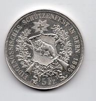 (1070) Schweiz, 5 Franken, Bern 1885, Super stgl