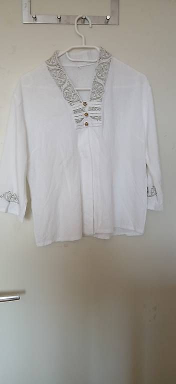 Camicette: Chinesische Bluse, weiss,  40/42, neu – Nuovo (secondo la descrizione) da Greifensee venduto da Foxglove