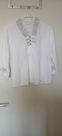Chinesische Bluse, weiss,  40/42, neu