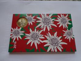 Münzsatz 2016 Edelweiss Stgl - Complet avec carton