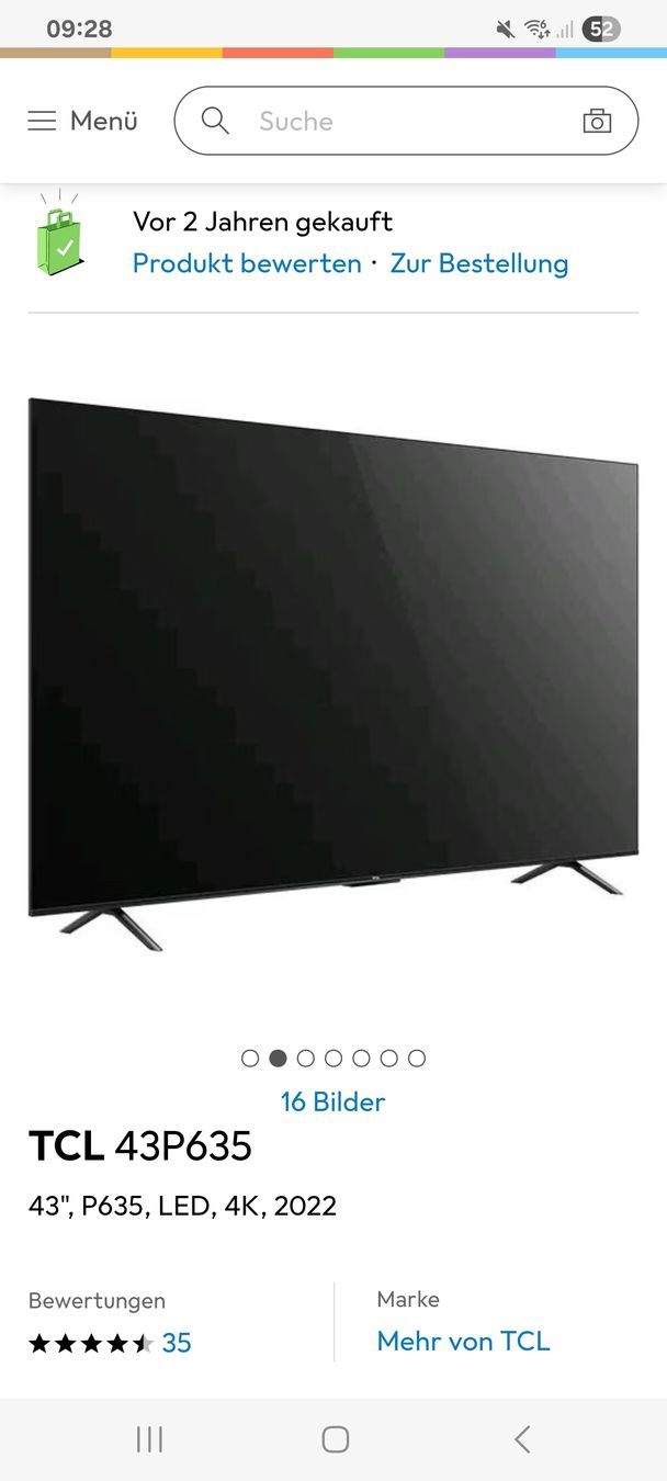 Monitor: TCL 43P635 4K LED  43" – Usato da Gähwil venduto da Scarface8400 1