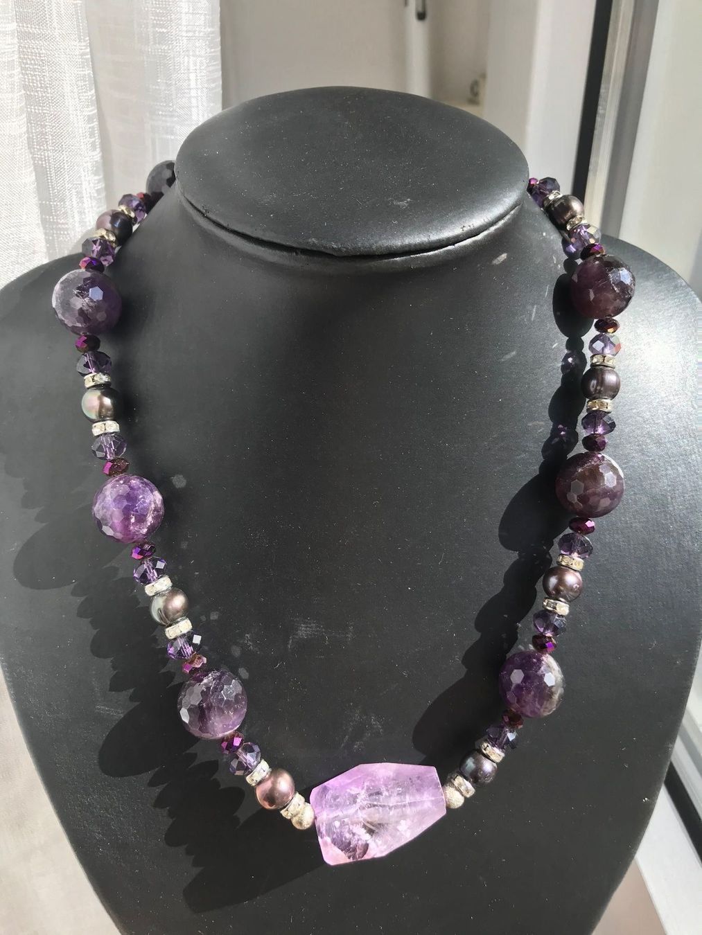 Catenine: AKTION: Amethyst Collier - NEU – Nuovo (secondo la descrizione) da Basel venduto da Chili007 4