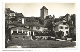 Murten - Morat (FR) Restaurant - Pension Des Bains - um 1930