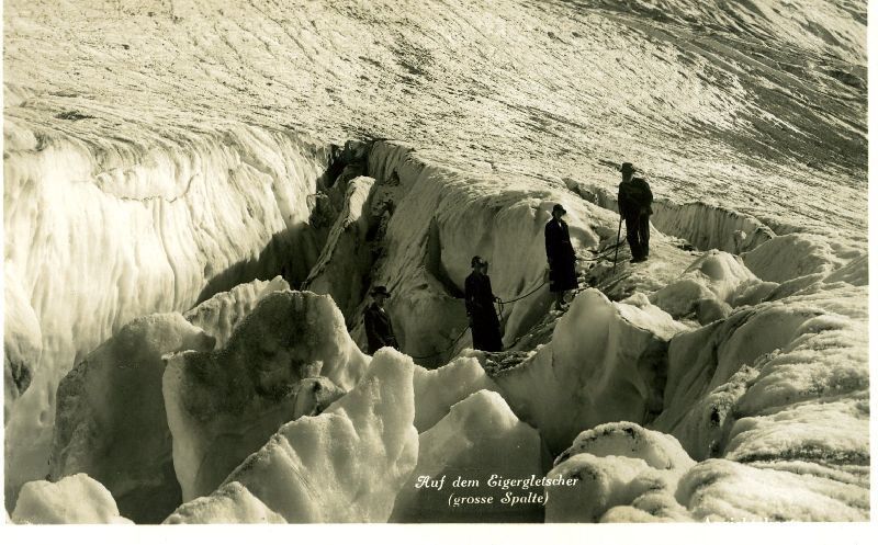 Ansichtskarten: Eigergletscher - Seilschaft + c1920 – Gebraucht aus Emmenbrücke von teestube
