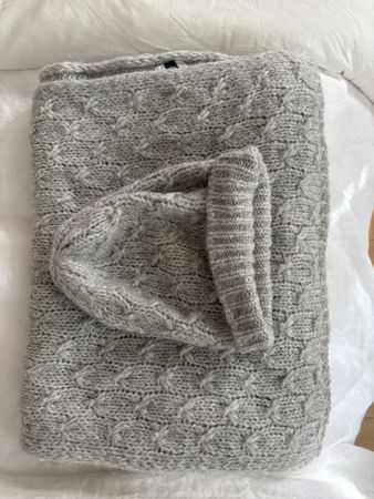 Ensemble écharpe et bonnet Caroll gris