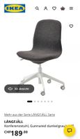 IKEA LÅNGFJÄLL Konferenzstuhl / Bürostuhl (dunkelgrau/weiss)