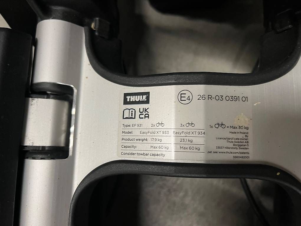 Travi: Thule Velo Heckträger Easy Fold 931 – Usato da Staufen venduto da Boerm85 3