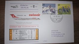 Swissair Zürich - Berlin 29.10.1990