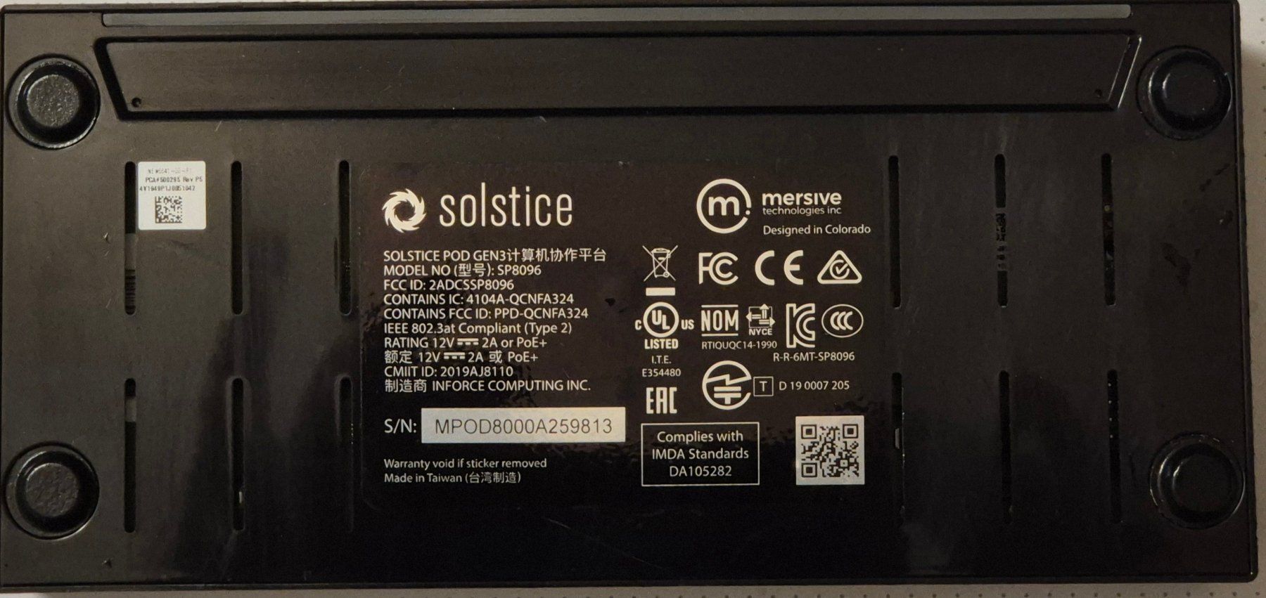 Sistemi audio & multimediali: Mersive Solstice Pod Gen 3 Wireless Display SP8096 + Cable – Usato da Petit-Lancy venduto da millo5928 2