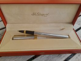 Vintage-Kugelschreiber S.T. Dupont (silber-goldenes) 