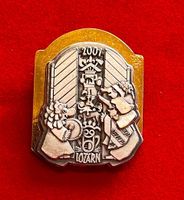 Fasnachtsplakette Luzern GOLD 2001 mit Original-Nadel