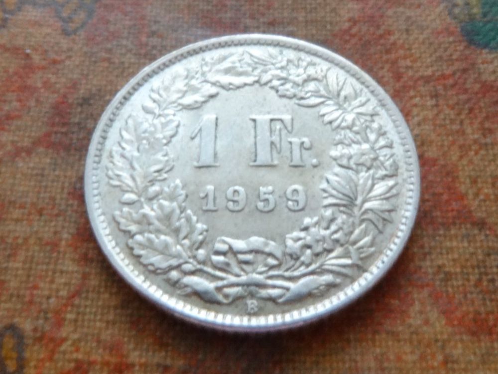 Tutti le monete: 1 Fr. 1959  (Y) – Usato da Romanel-sur-Lausanne venduto da Swift13
