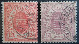 Luxemburg Kat. 32 a&b gest. 1876/77 Kat. 60 Euro