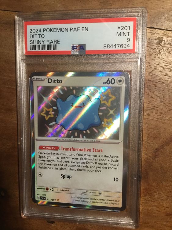 Ditto Shiny Rare, Paldean Fates (2024), PSA 9 Mint | Kaufen auf Ricardo