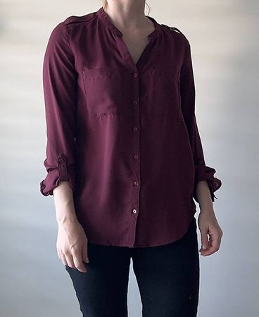 Bluse dunkelrot Gr. 34