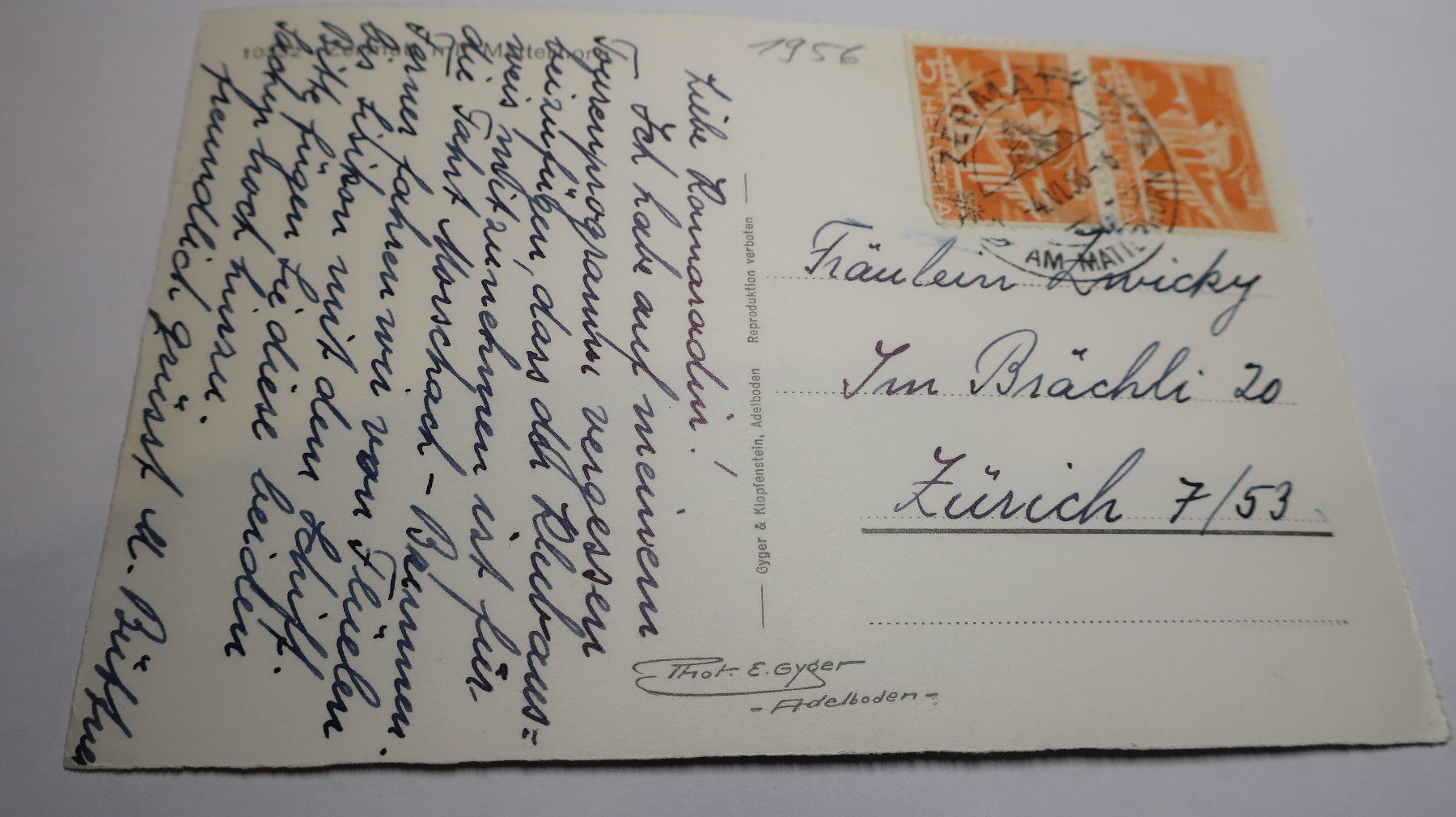 Cartoline postali: Zermatt mit Matterhorn – Usato da Cormoret venduto da Pascalll2001 2