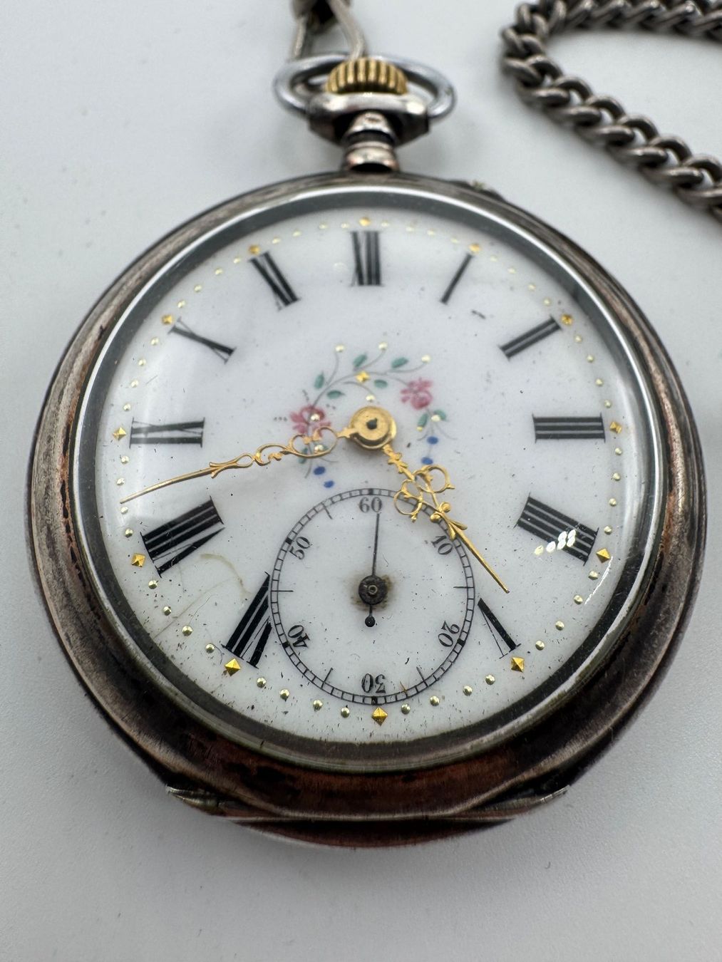 Swiss Montres: Taschenuhr mit Kette , Silber 800 – D'occasion à Sachseln par BONATI01