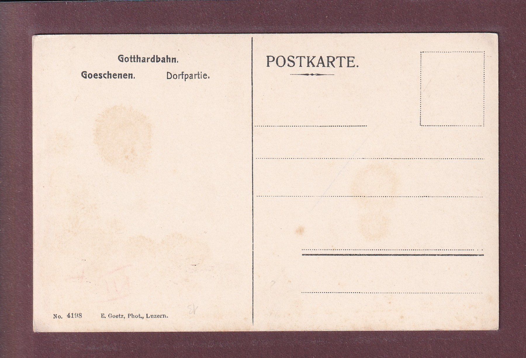 Ansichtskarten: Gotthardbahn - GÖSCHENEN - Dorfpartie – Gebraucht aus Pully von nicecards 1