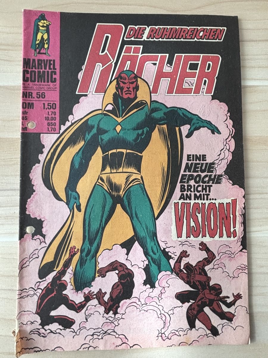 Fumetti: Rächer Marvel Comic Heft 56, 1.Vision – Usato da Kehrsatz venduto da Raboy