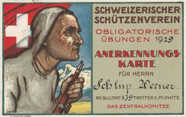 Anerkennungskarte SSV Obligatorische 1929